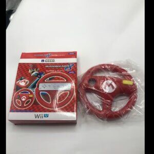 Official Nintendo Wii U Mario Kart 8 Steering Wheel Red Mario WII Wheel NEW
